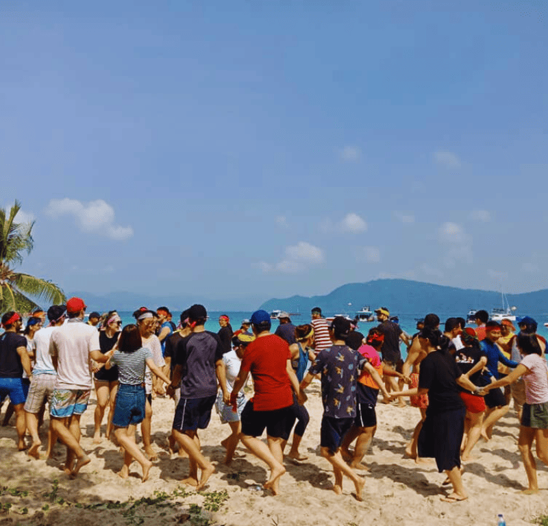 Destination team building fun beach games team work phuket