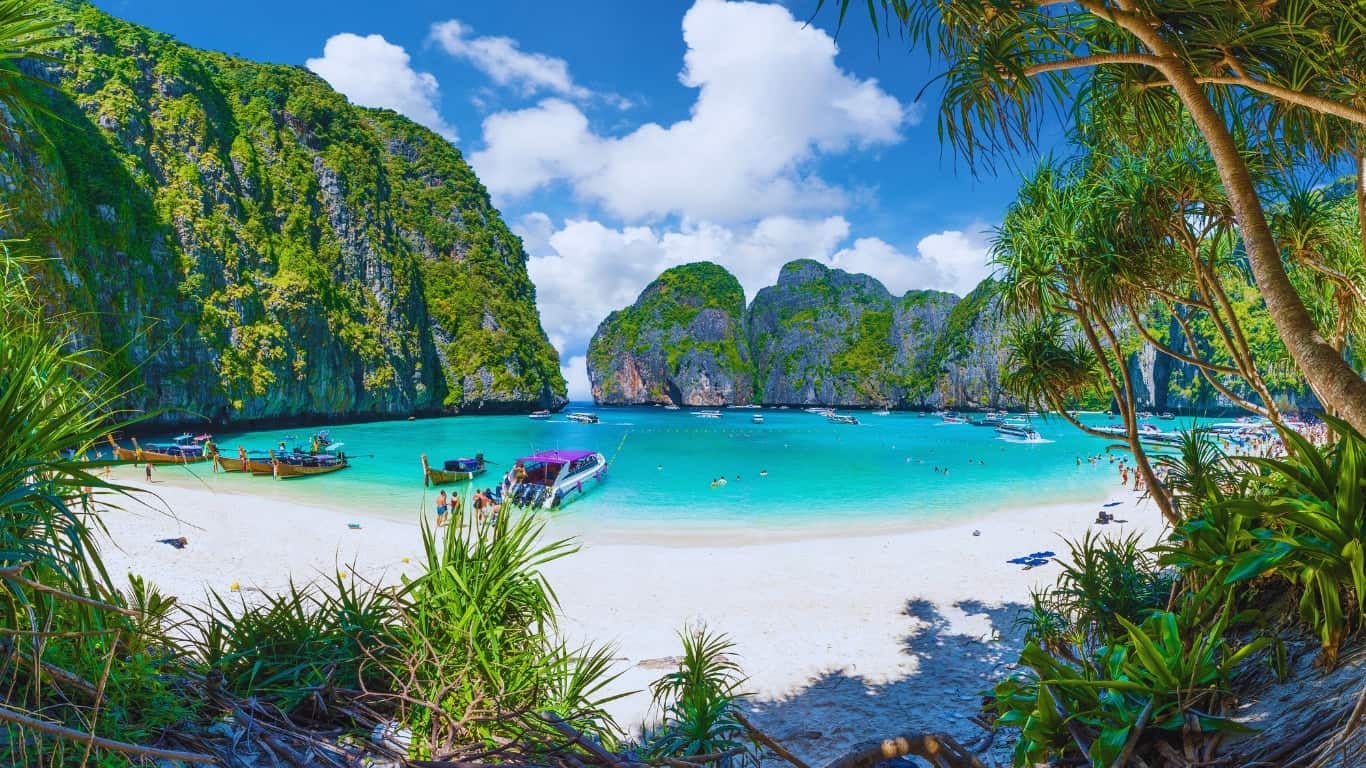 Iconic landmark, the spectacular maya bay