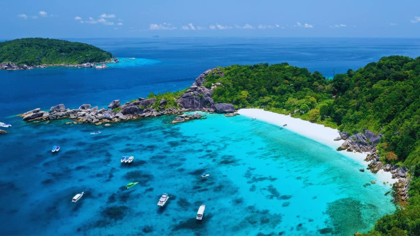 The renowned similan islands is a wonderworld for snorkelers and divers.