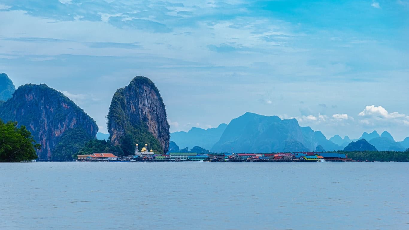 The unique koh panyee in phang nga bay