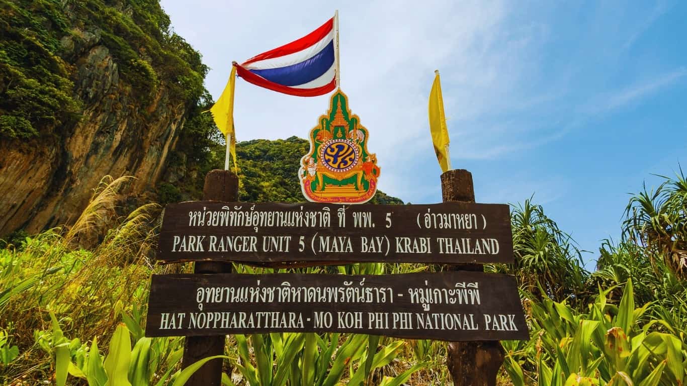 Phi phi is a protected national park area