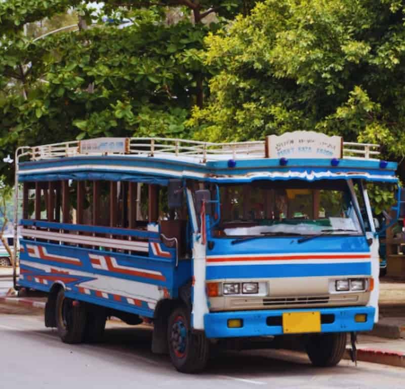 Phuket blue buses the local songthaew ride