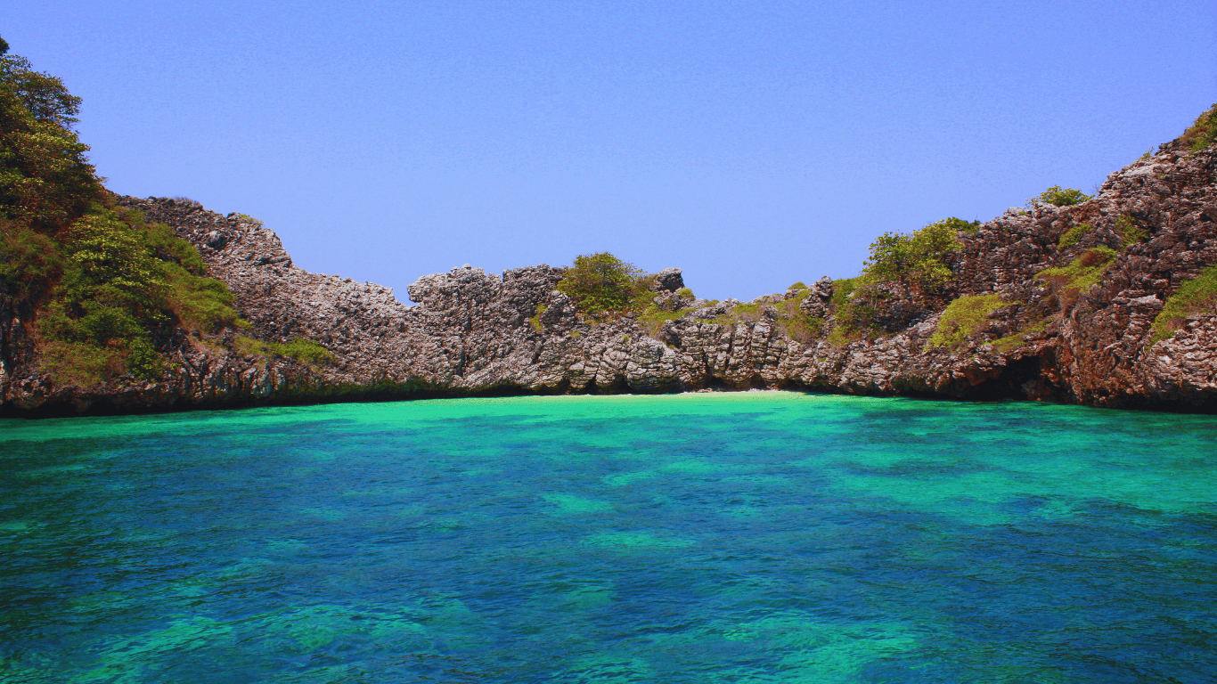 Crystal clear waters offer good visibility and hours of exploration at koh haa's islands