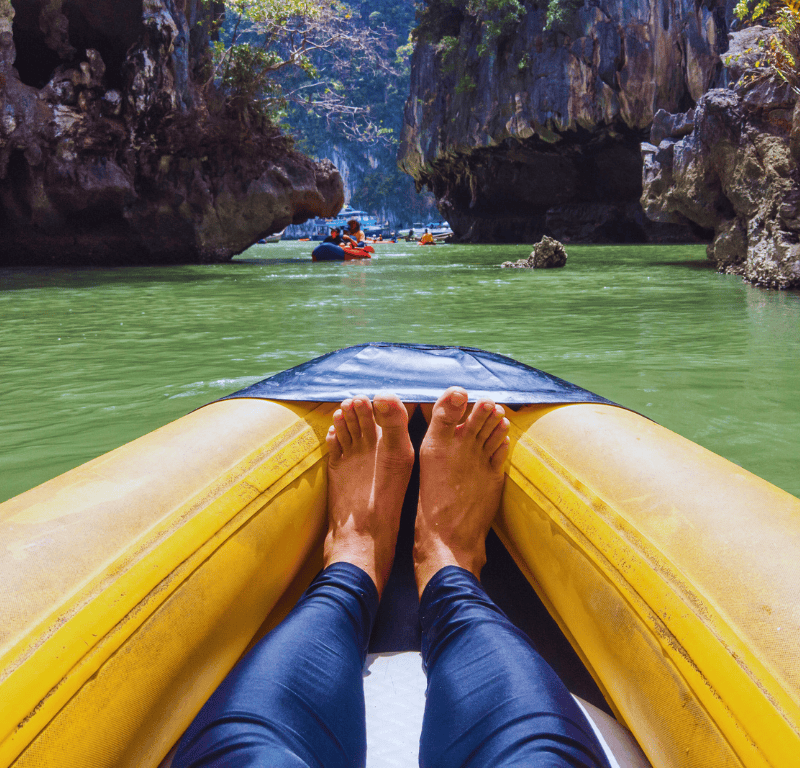 The sea caves of phang nga bay