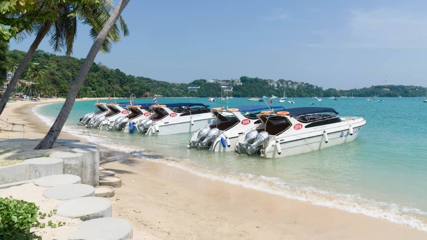 Island hopping adventures by speed boat