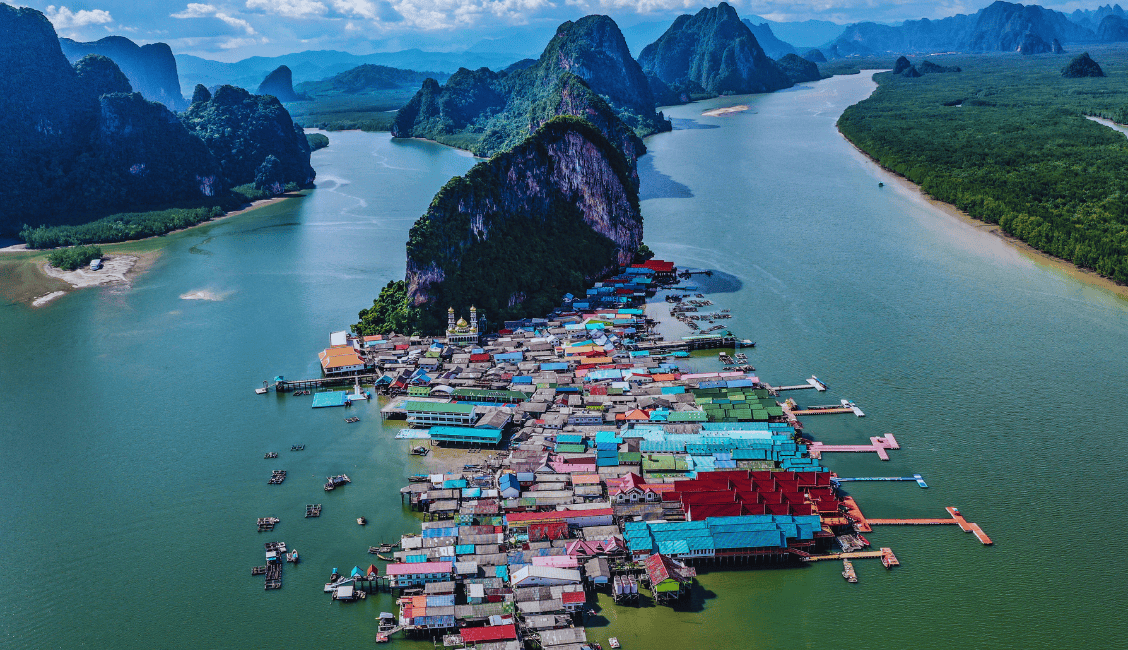 Koh panyee island is a unique destination in the heart of phang nga bay