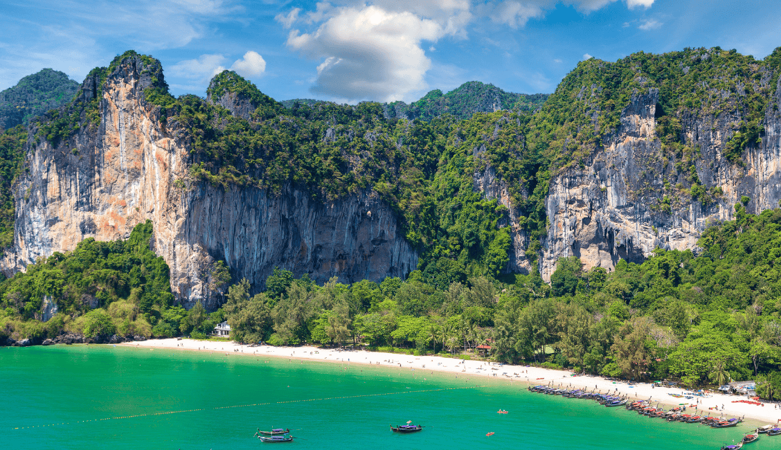 Railay's limestone backdrop is awe-inspiring