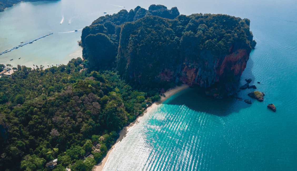 Railay peninsula with railay east and west