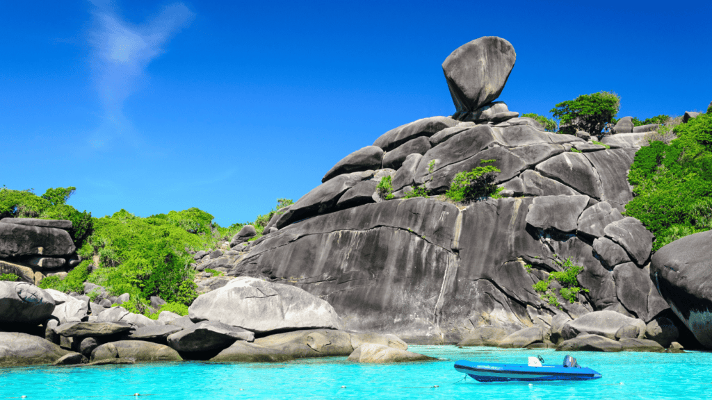 Similan island private tours - rocky formations and clear water