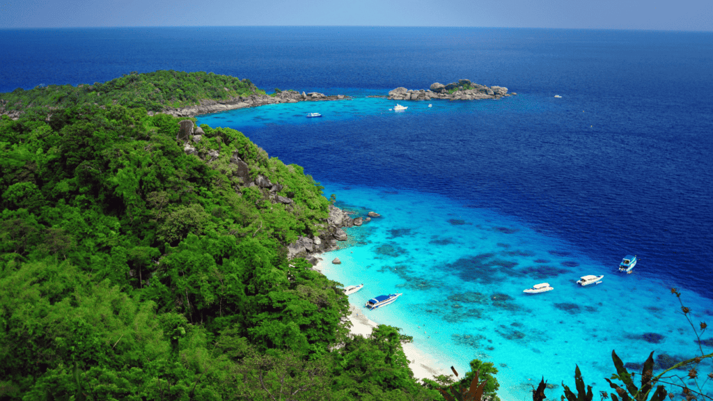 Similian islands reefs and amazing viewpoints.